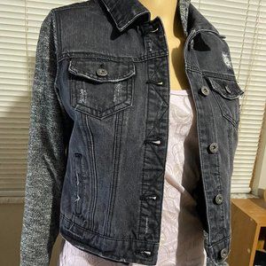 Maurice's Denim & Knit Hooded Jacket